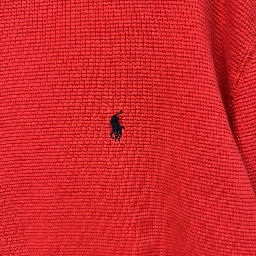 Polo Ralph Lauren Waffle Thermal Long‎ Sleeve Shirt Men's Size Large Red